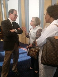 Dr. Abernathy discusses healthcare with Senator Mike Braun in Washington D.C.
